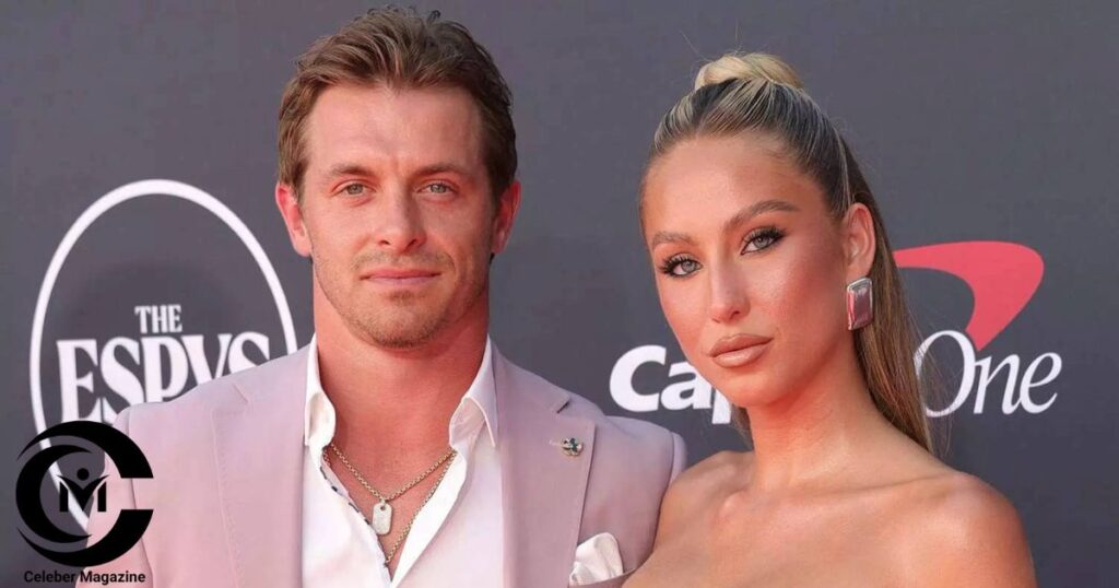 Alix Earle and Braxton Berrios together at The ESPYs red carpet event in formal attire.