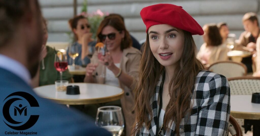 Lily Collins as Emily Cooper in the hit Netflix series Emily in Paris, one of her most popular TV shows.